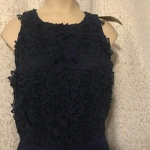 Buttons Francesca's Navy Blue Halter Dress, Large